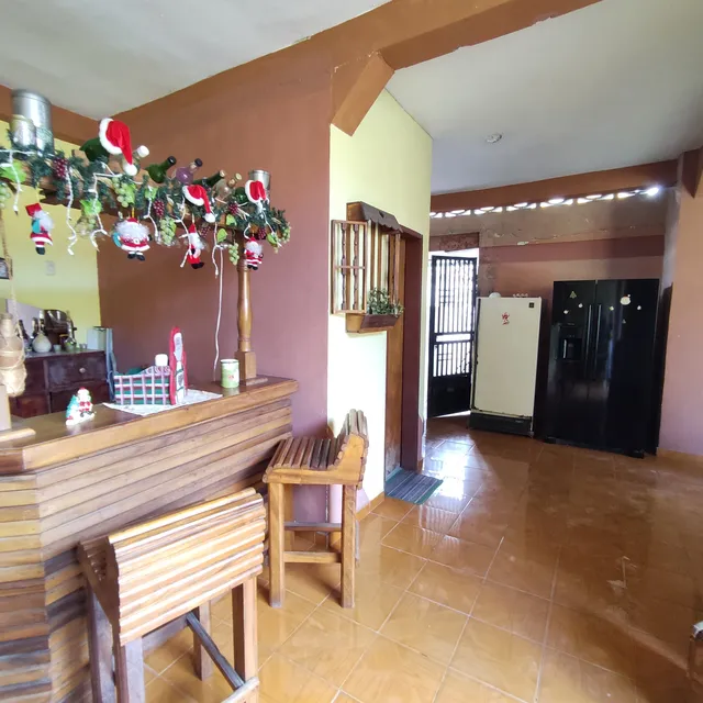 Terraza techada de la casa en Fundalara Norte